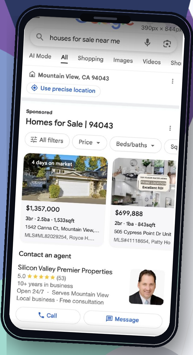 Mobile real estate listing experience